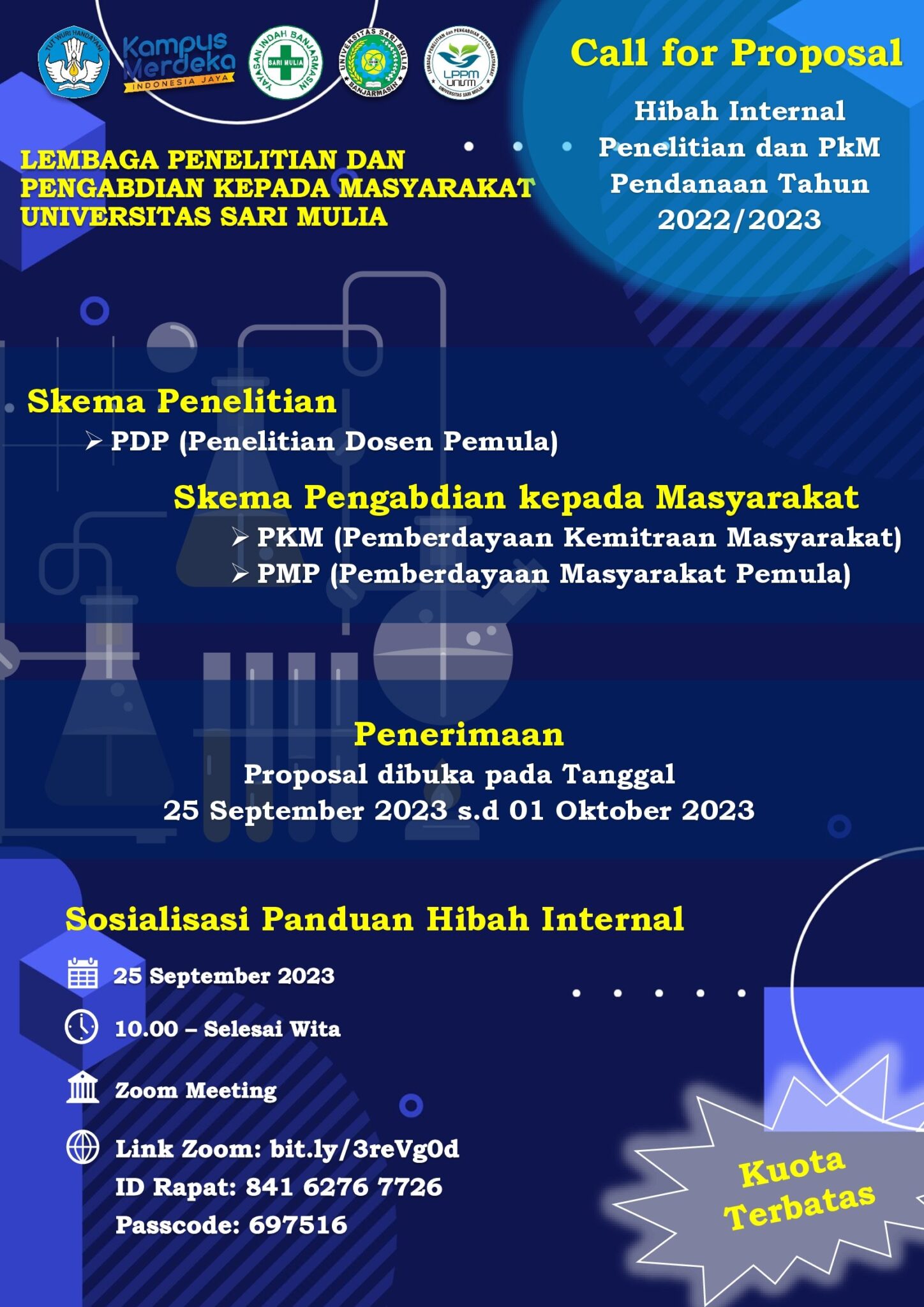 Penerimaan Hibah Internal Penelitian Dan PkM Pendanaan Tahun 2022-2023 ...