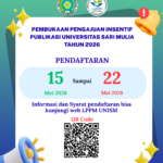 PEMBUKAAN PENGAJUAN INSENTIF PUBLIKASI UNIVERSITAS SARI MULIA TAHUN 2026 (1)